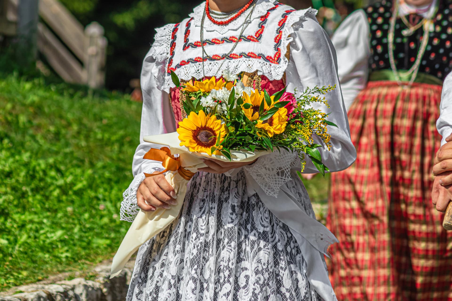 Detail of typical Ladin costume