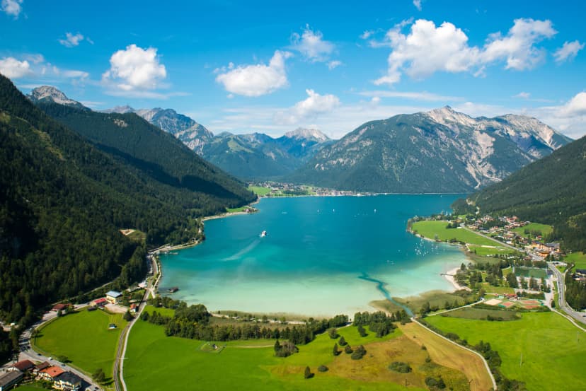 Achensee, bird view / Aerial view from Achensee in Tyrol (Austria)