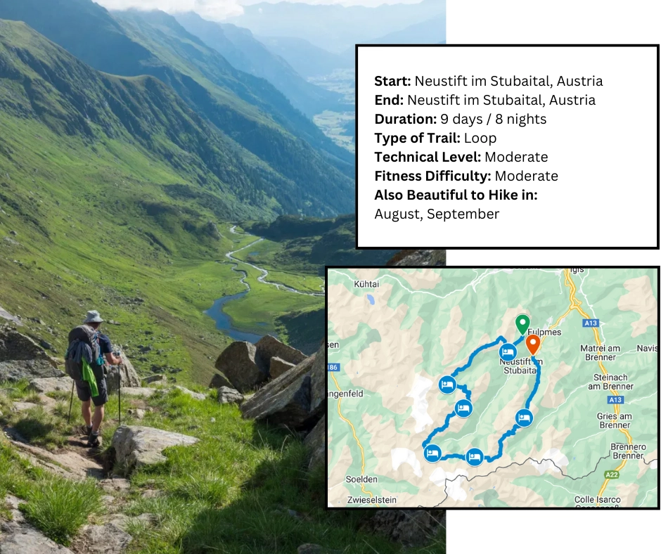 Stubai Trail maps